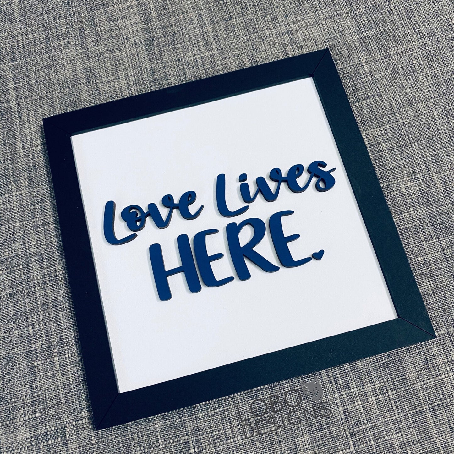 Digital Design — "Love Lives Here" w/ Mini Shiplap Backboards and Frames