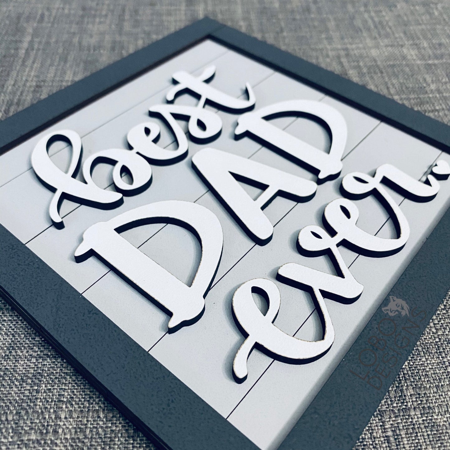 Digital Design — "Best Dad Ever" w/ Mini Shiplap Backboards and Frames