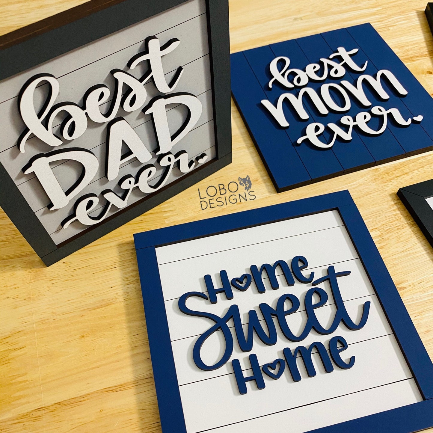 Digital Design — "Best Dad Ever" w/ Mini Shiplap Backboards and Frames