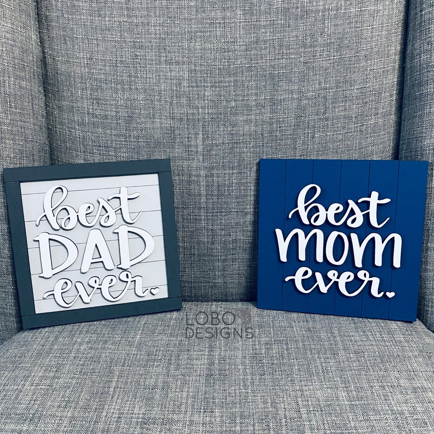 Digital Design — "Best Dad Ever" w/ Mini Shiplap Backboards and Frames