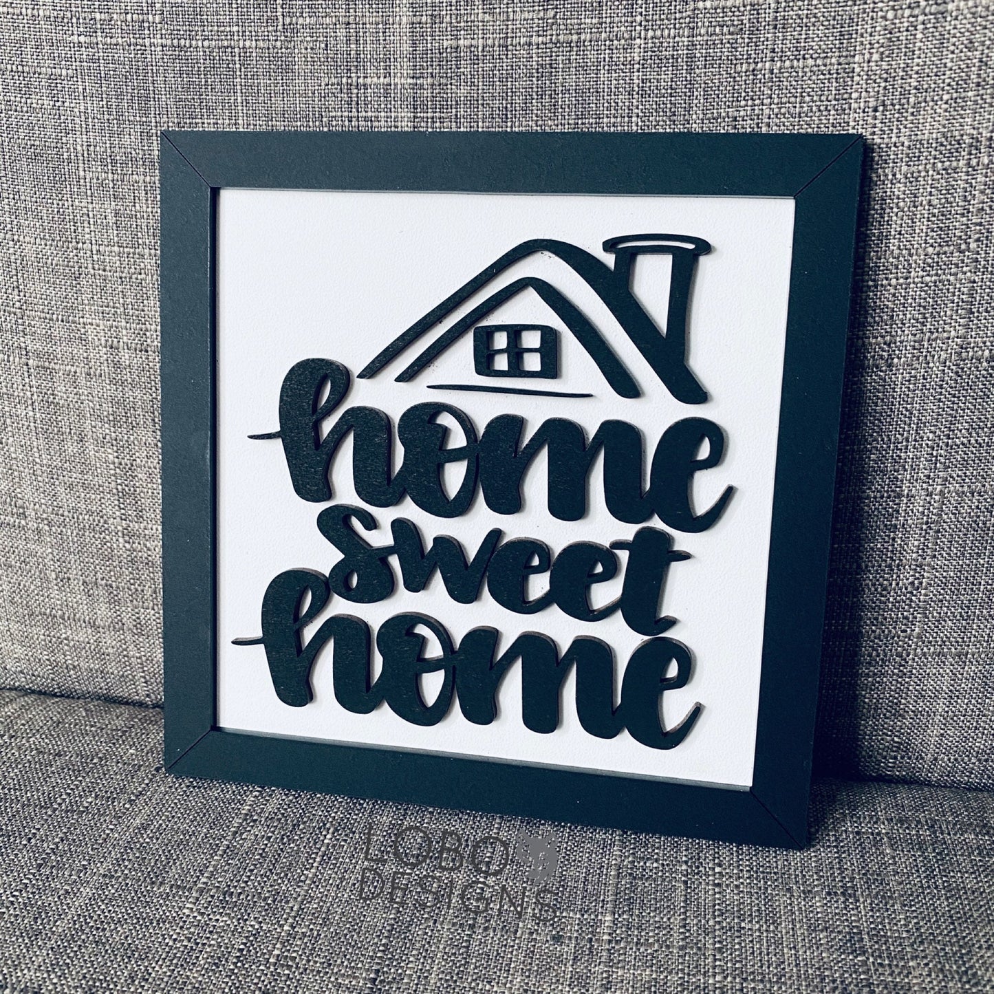 Digital Design — "Home Sweet Home" w/ Mini Shiplap Backboards and Frames