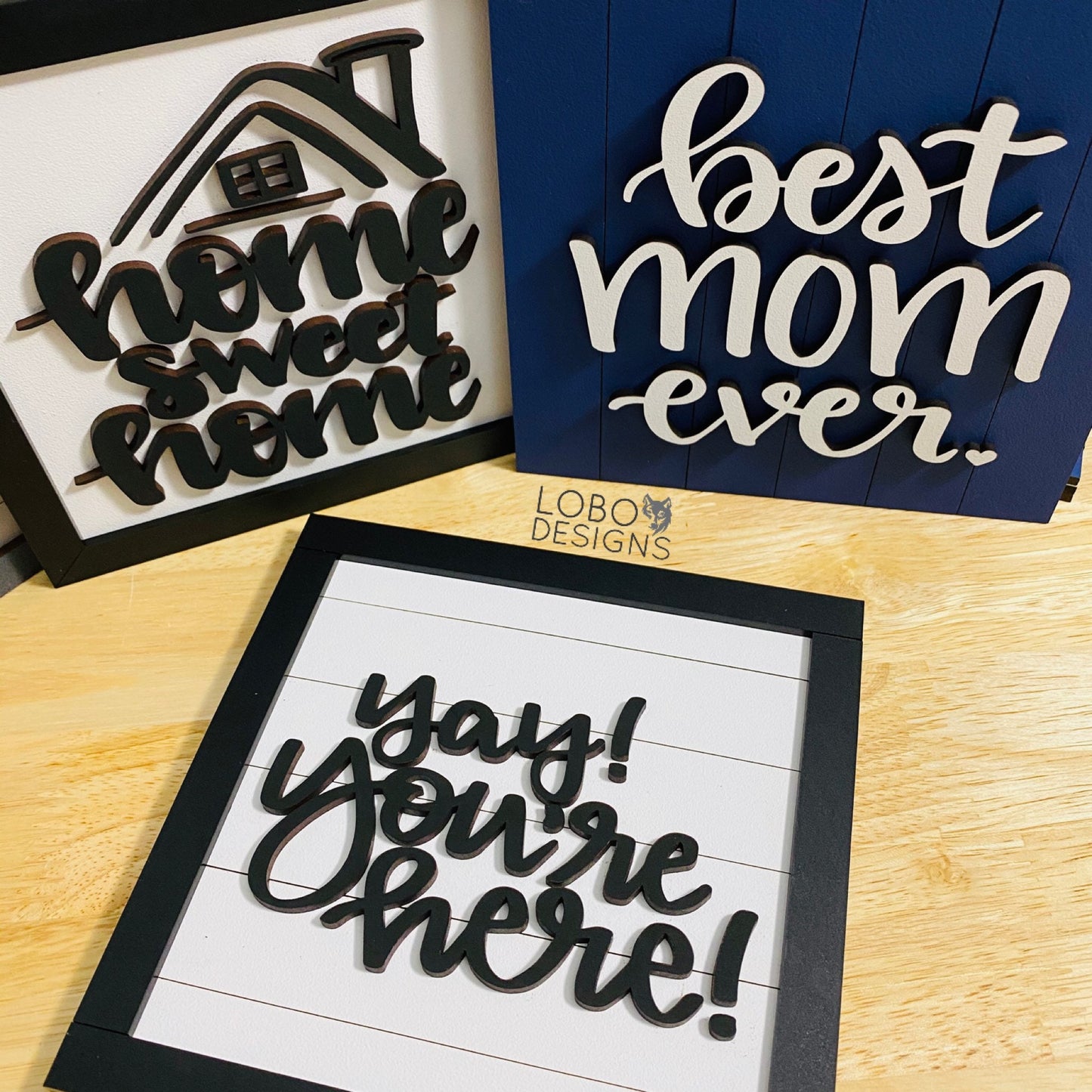 Digital Design — "Home Sweet Home" w/ Mini Shiplap Backboards and Frames