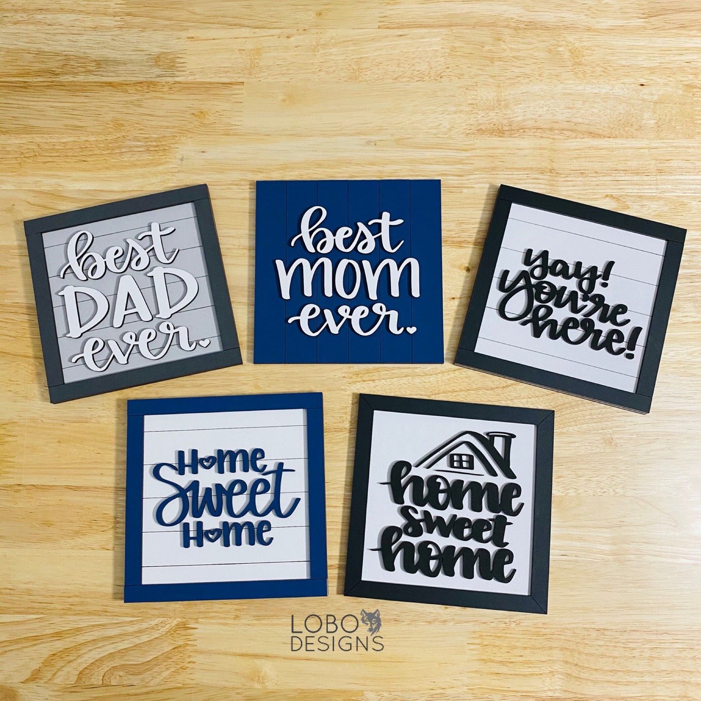 Digital Design — "Home Sweet Home" w/ Mini Shiplap Backboards and Frames