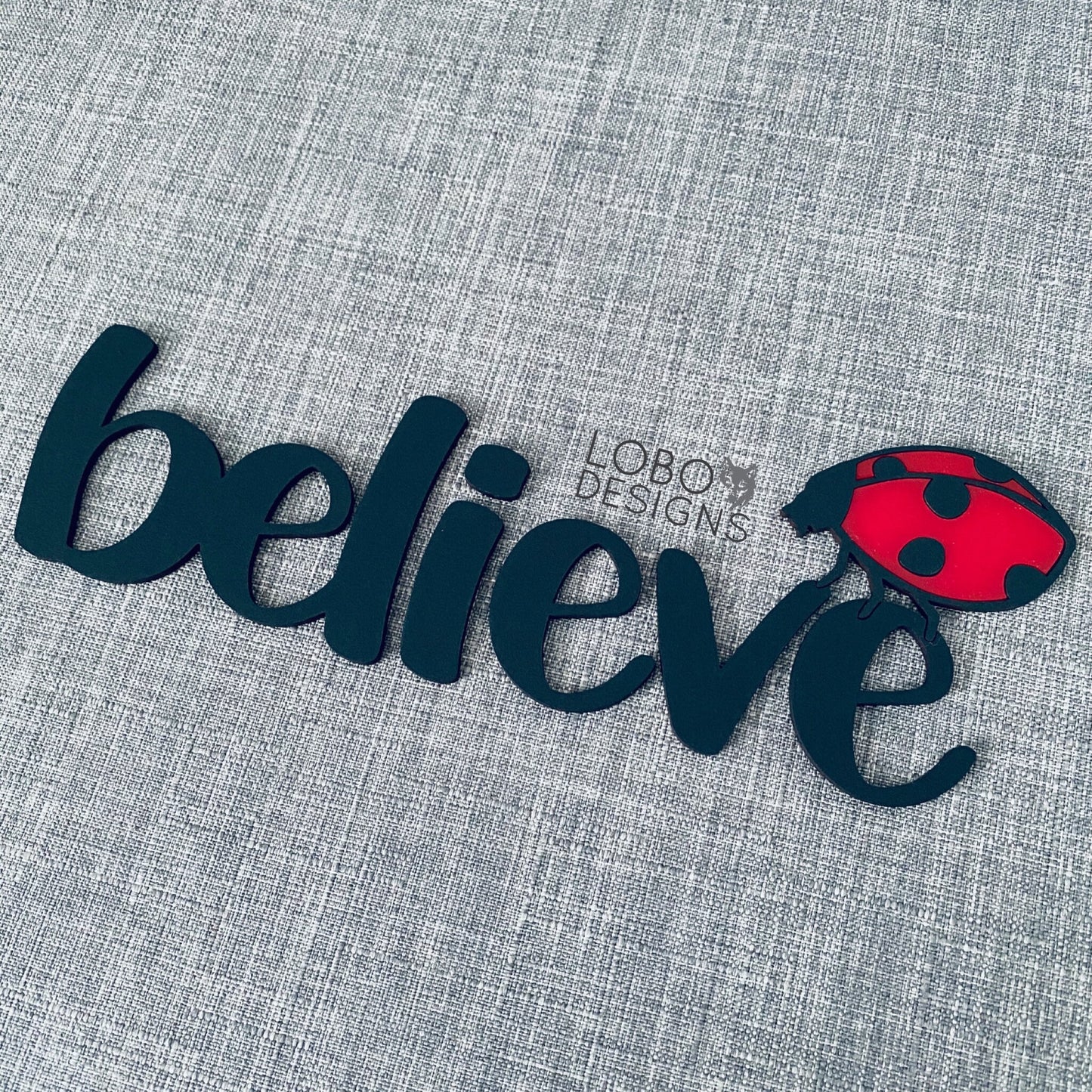 Digital Design — "Believe" w/ Ladybug, Backboard, and Frame