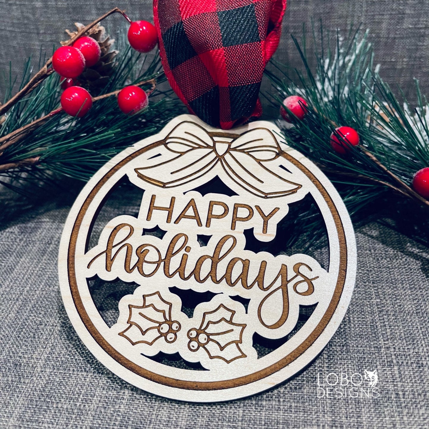 Digital Design — Happy Holidays Ornament