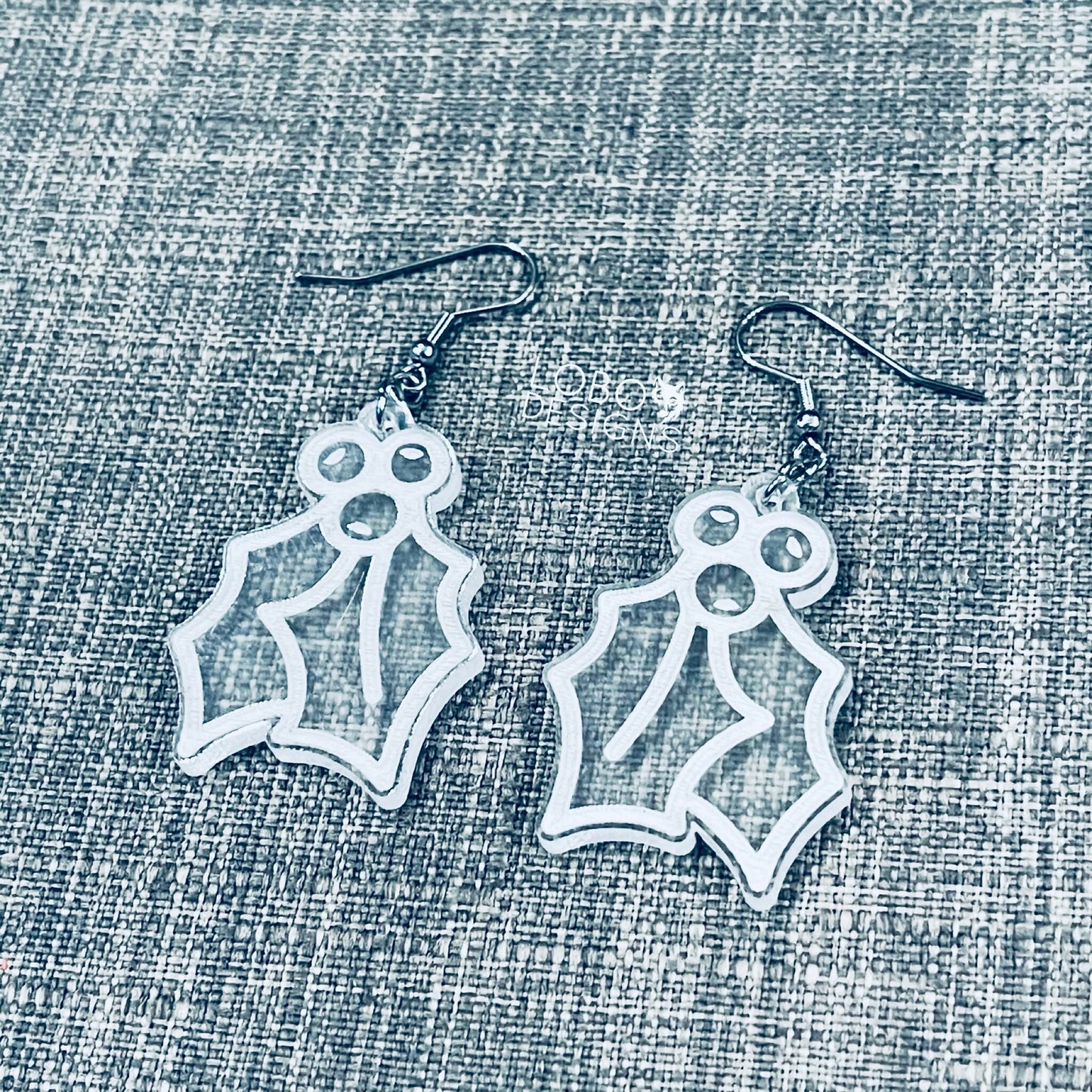 Digital Design Bundle — Holly Leaf Earrings (two designs included)