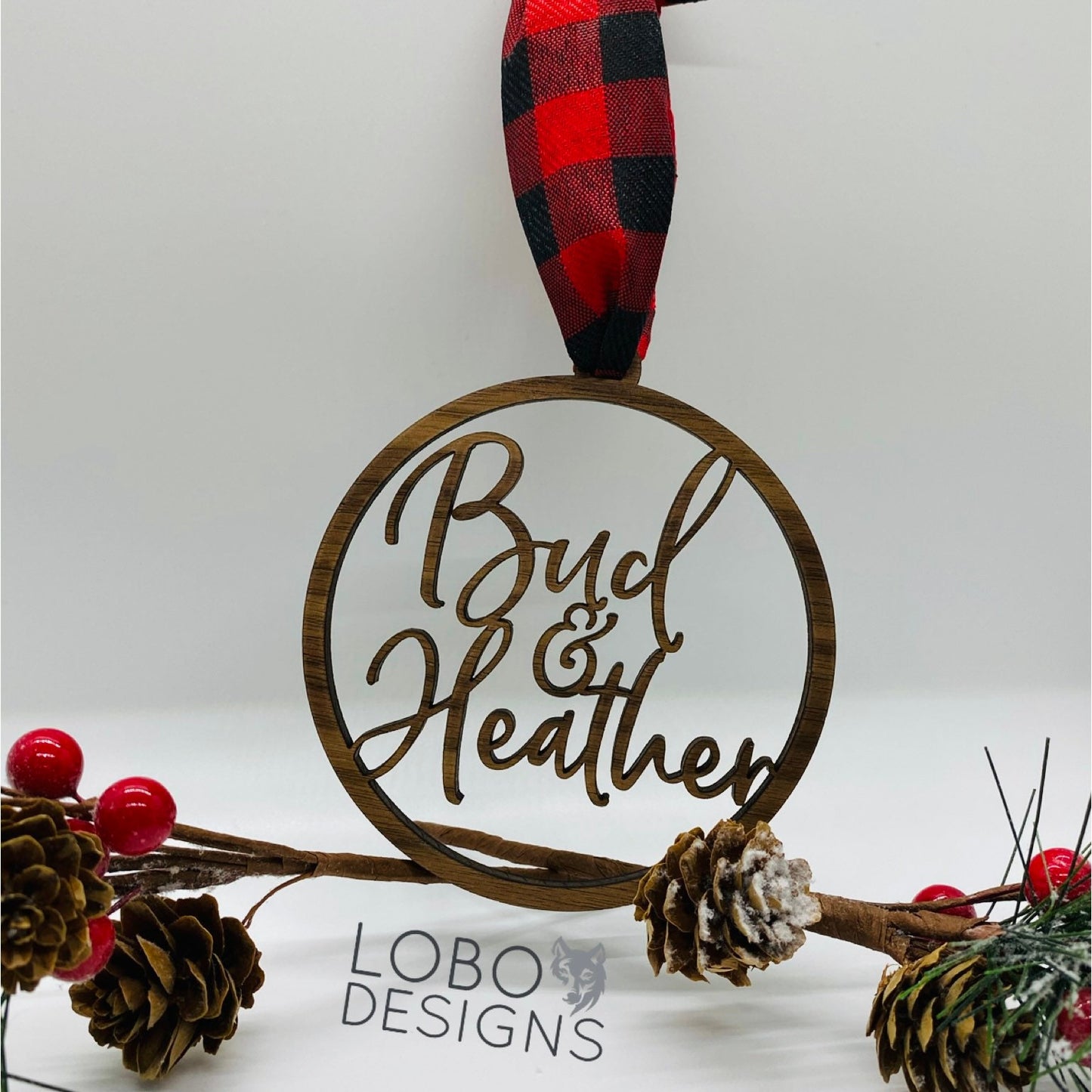 Digital Design — Circle Frame Ornament (add your own text)