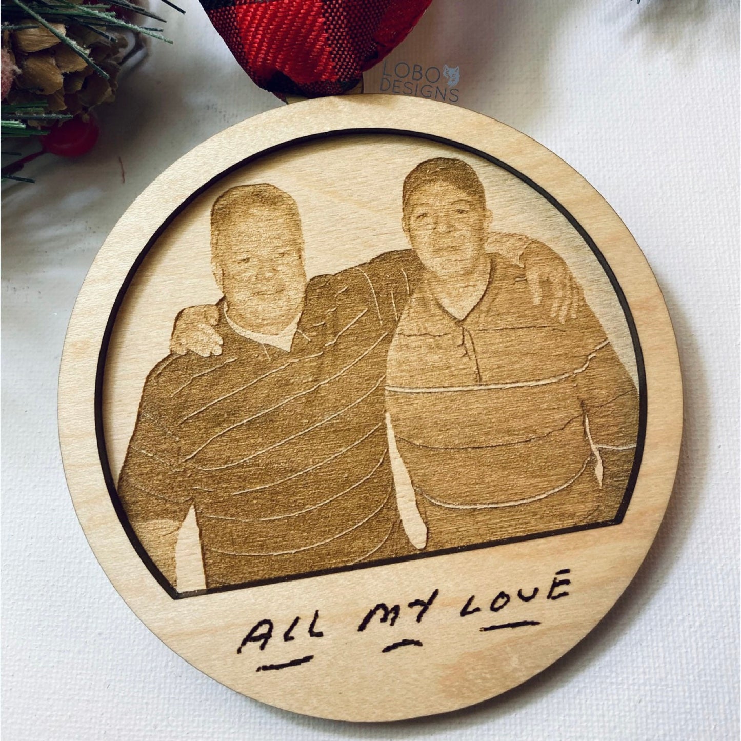 Digital Design — Layered Circle Ornament Design (add your own photo and text)