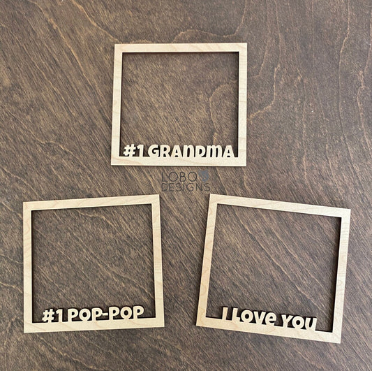 Digital Design — Grandparent Mini Stand-Up Picture Frames (seven designs included)