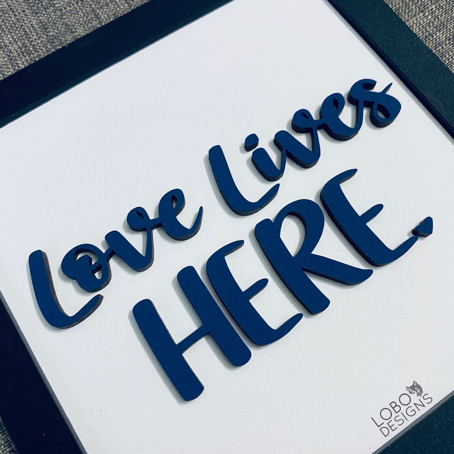 Digital Design — "Love Lives Here" w/ Mini Shiplap Backboards and Frames