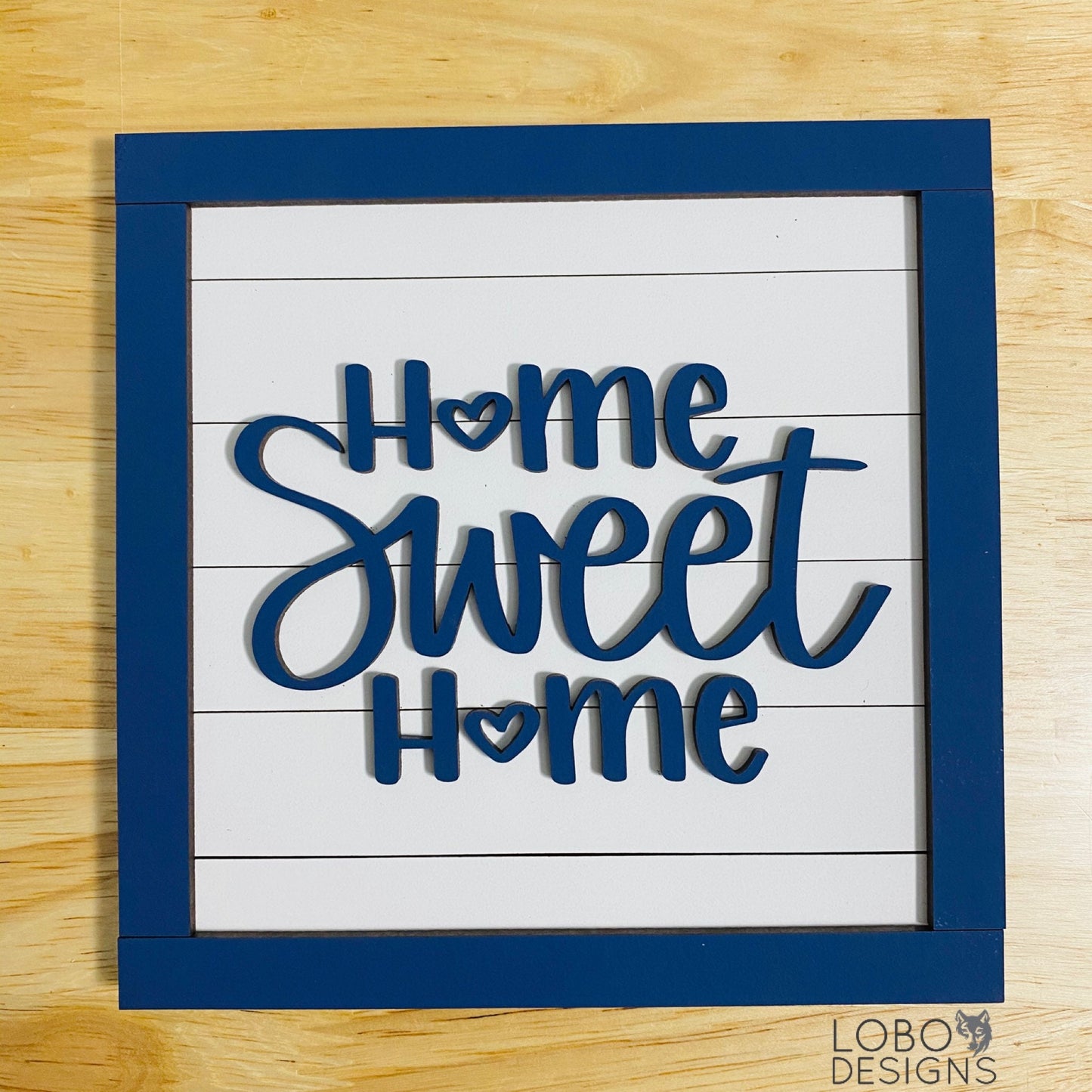 Digital Design — "Home Sweet Home" w/ Mini Shiplap Backboards and Frames