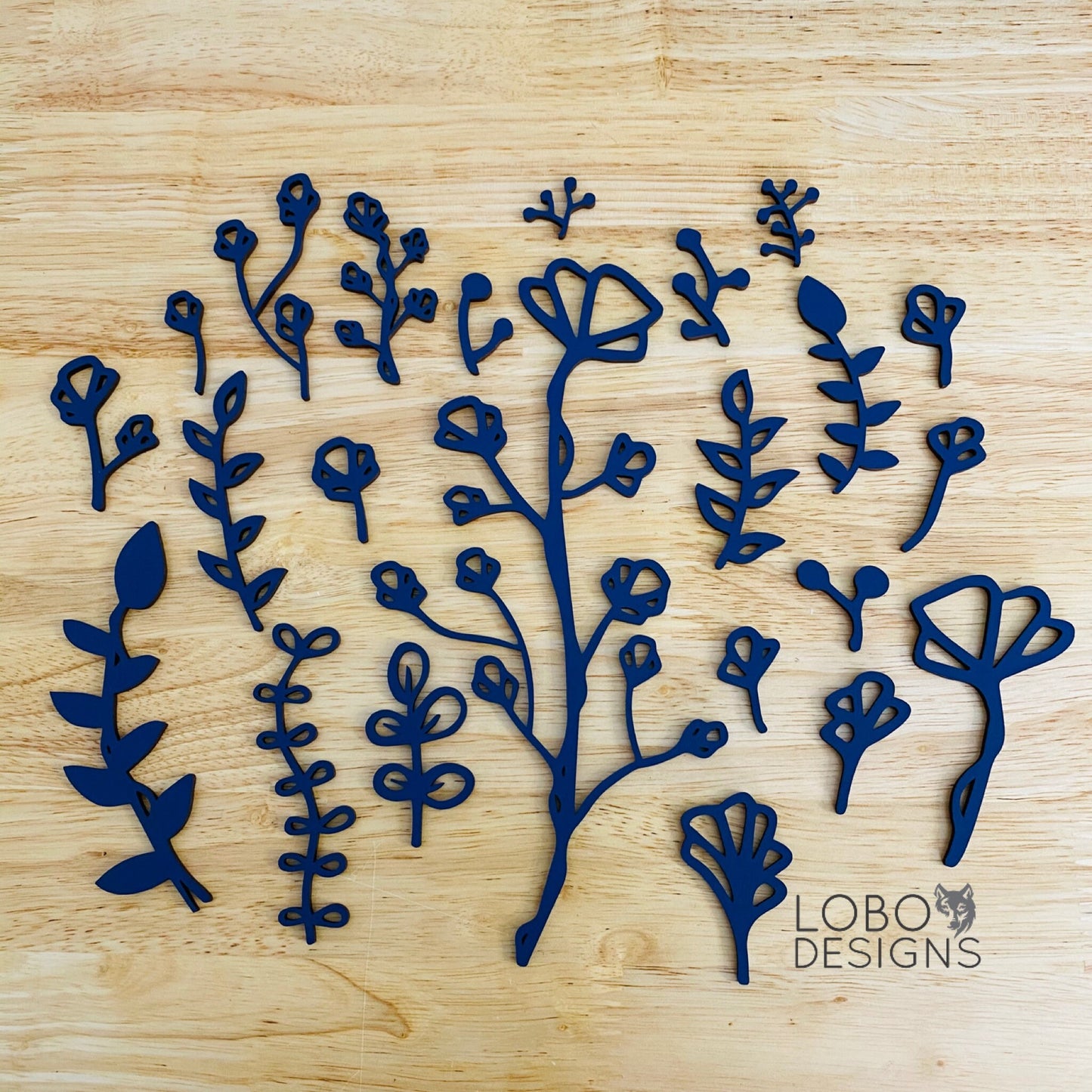 Digital Design — Twigs, Leaves, and Flowers