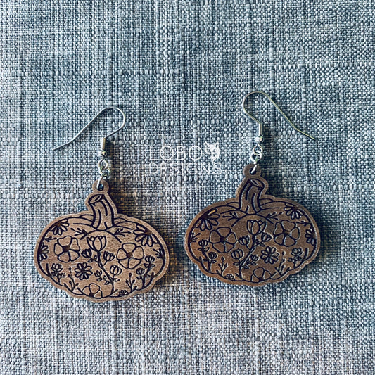 Digital Design — Pumpkin Earrings