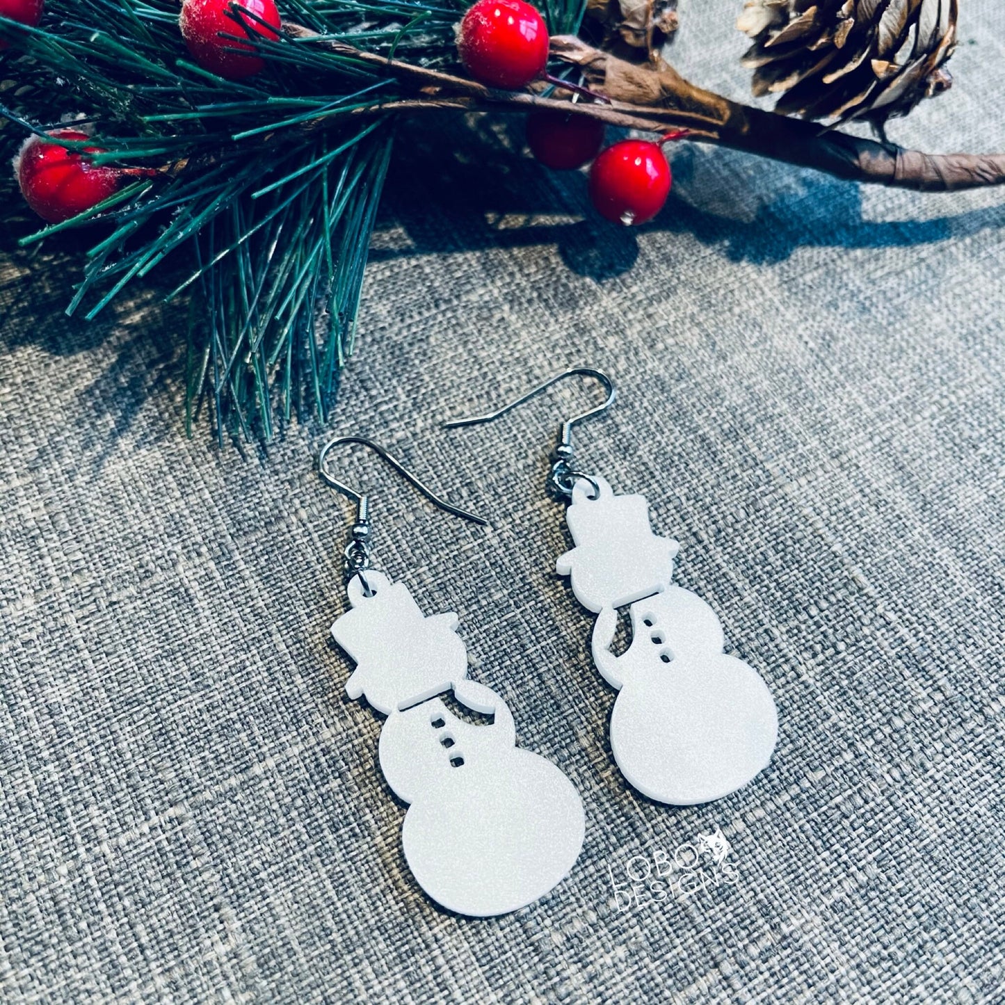 Digital Design — Snowman Earrings