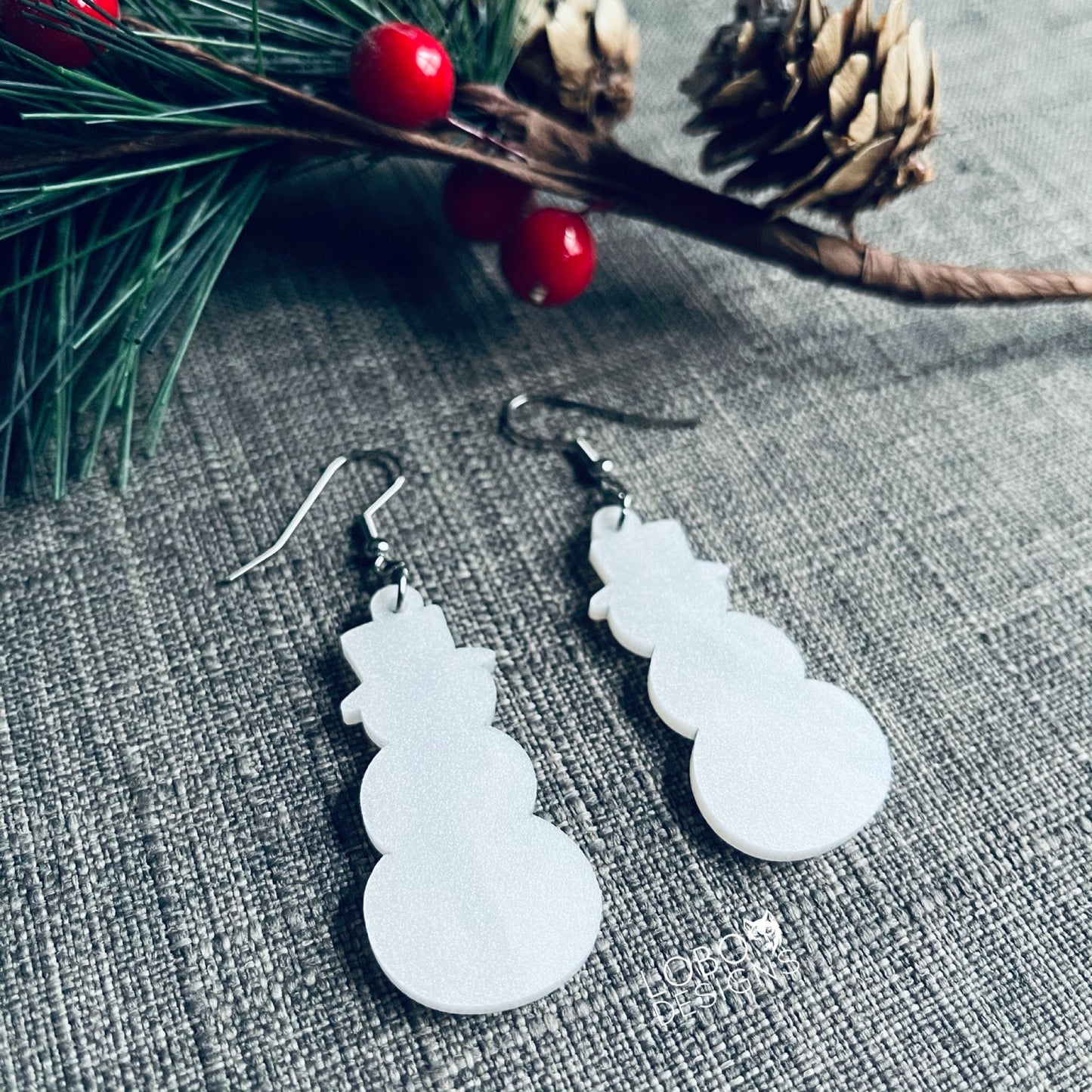 Digital Design — Snowman Earrings