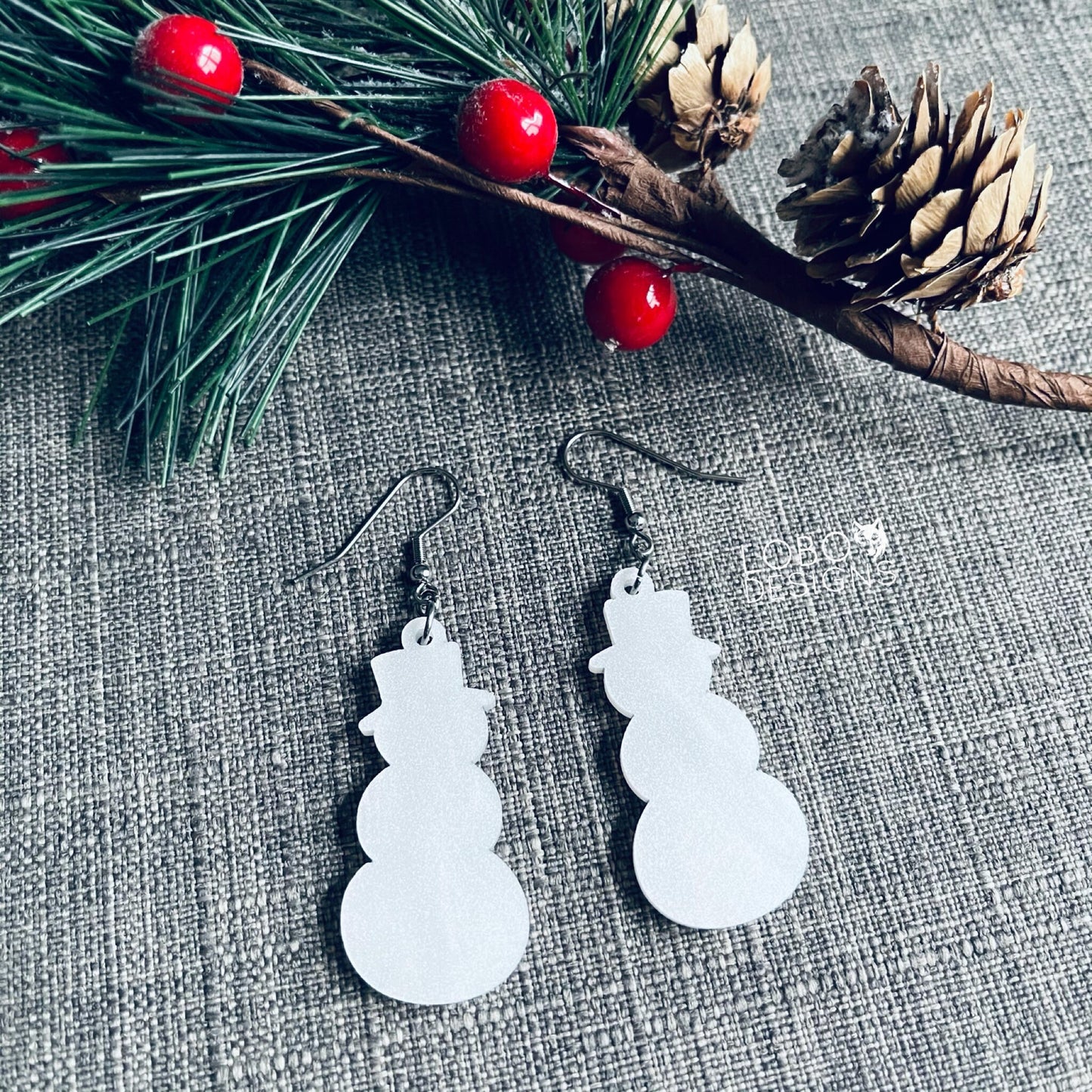 Digital Design — Snowman Earrings