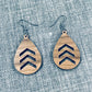 Digital Design — Chevron Tear Drop Earrings