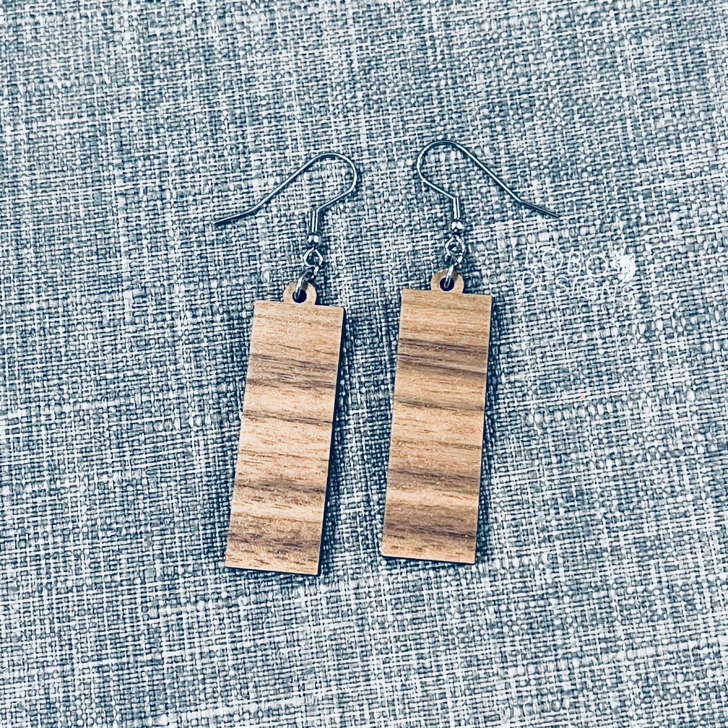 Digital Design — Thin Rectangle Frame Earrings