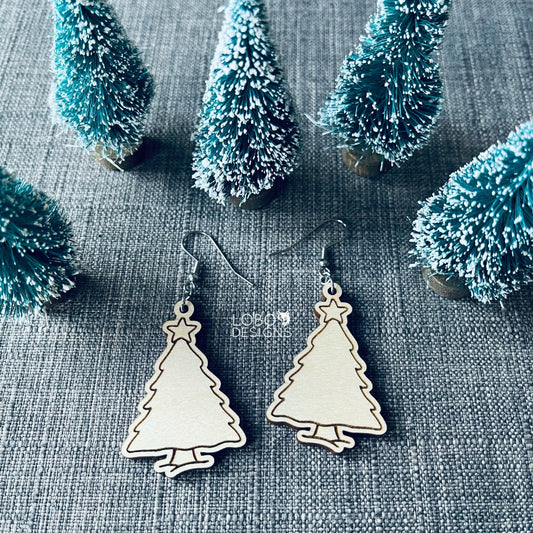 Digital Design — Christmas Tree Earrings