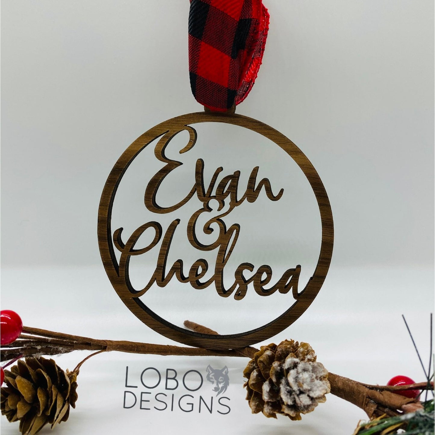 Digital Design — Circle Frame Ornament (add your own text)