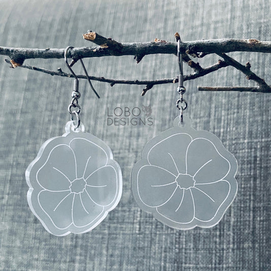 Digital Design — Single-Line Flower Earrings