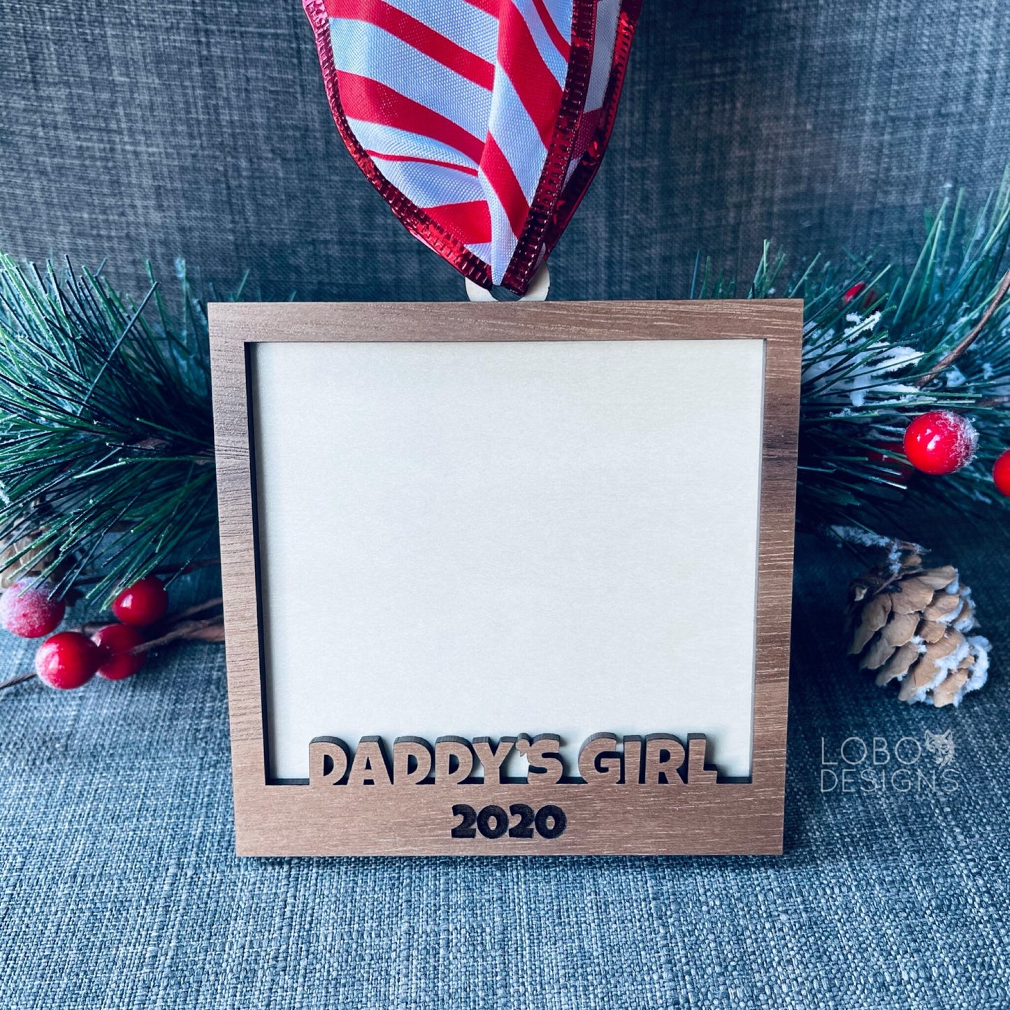 Digital Design — Daddy's Girl Holiday Ornament (includes 2020 through 2025; add your own photo)