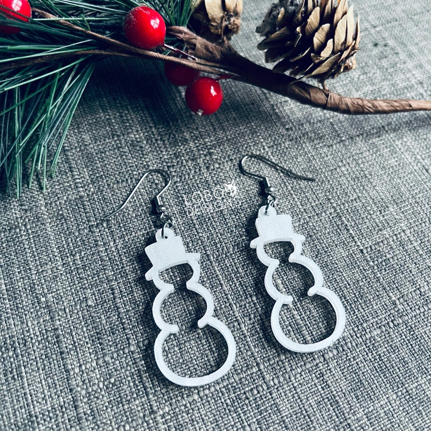 Digital Design — Snowman Earrings