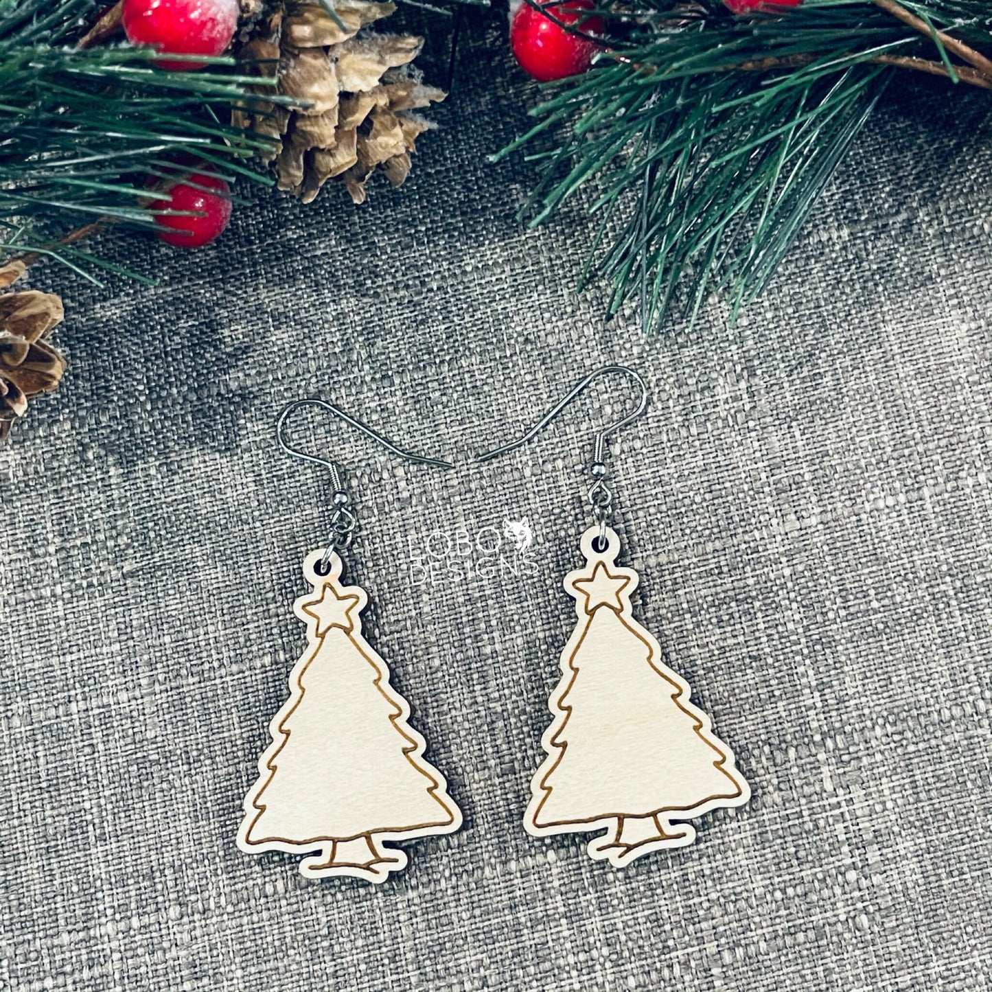 Digital Design — Christmas Tree Earrings