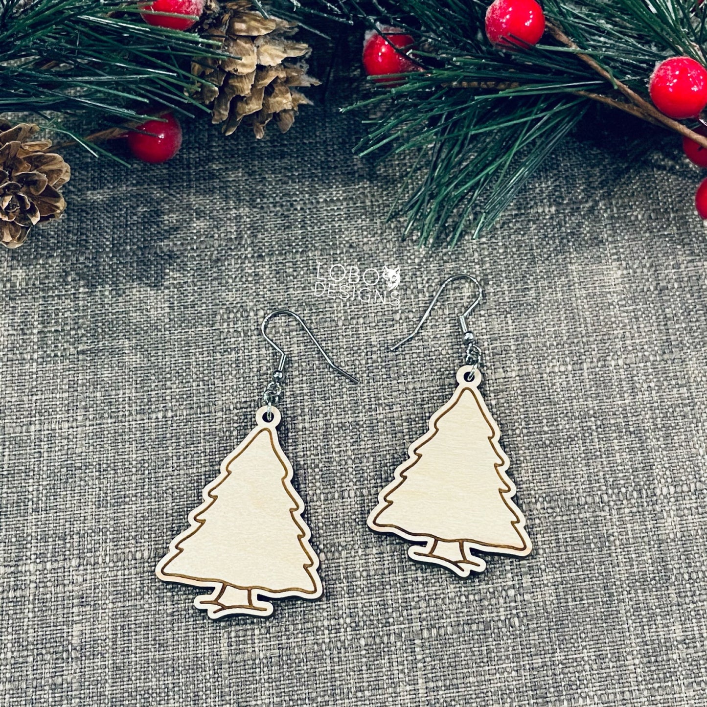 Digital Design — Christmas Tree Earrings