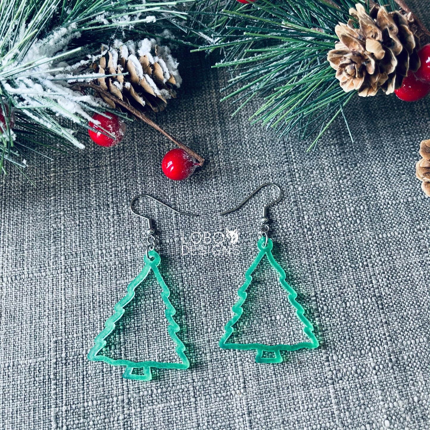 Digital Design Bundle — Christmas Tree Earrings (two designs included)