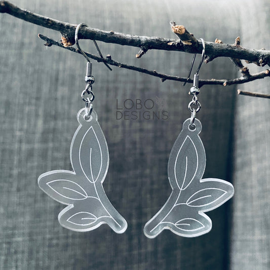 Digital Design — Single-Line Leaf Earrings