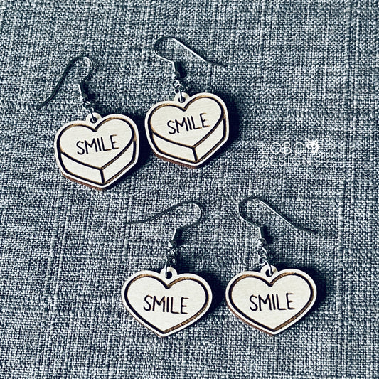 Digital Design — Candy Heart "Smile" Earrings