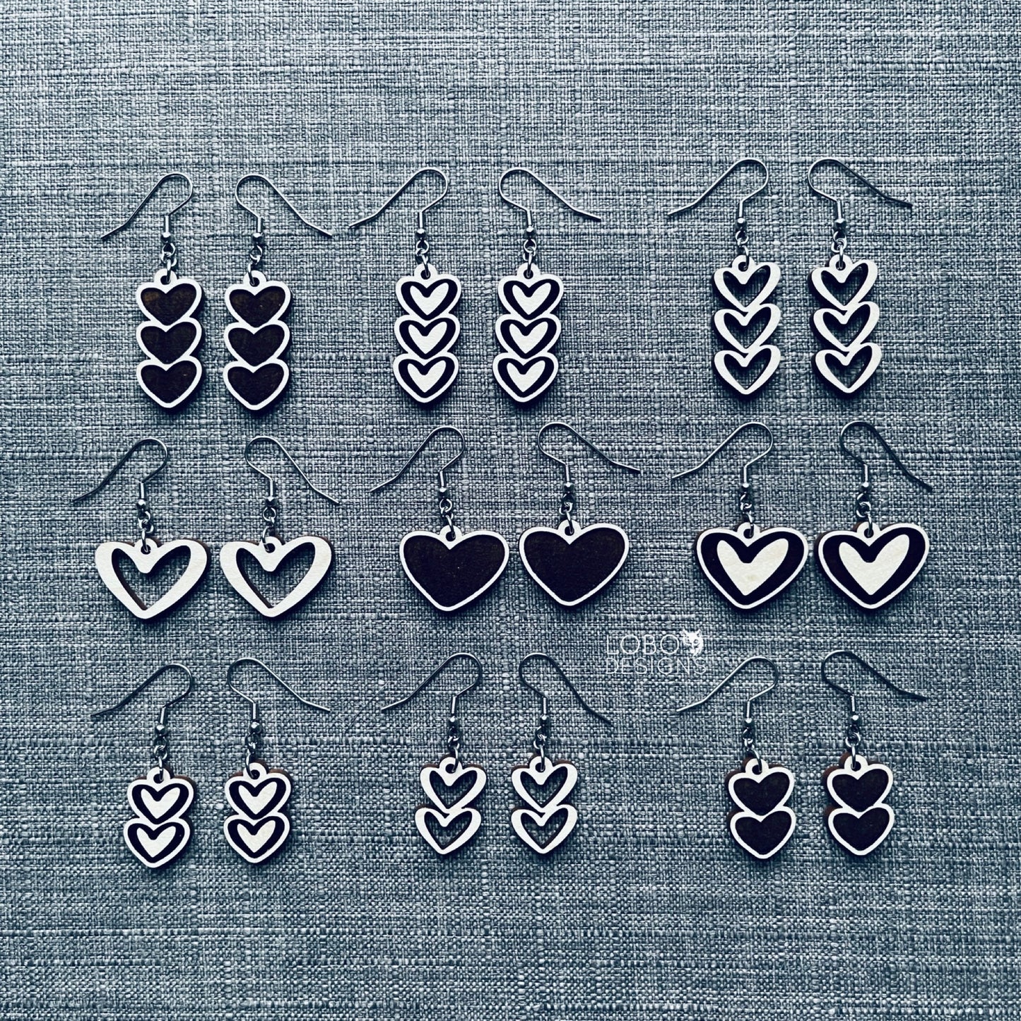 Digital Design — Heart Earring Bundle