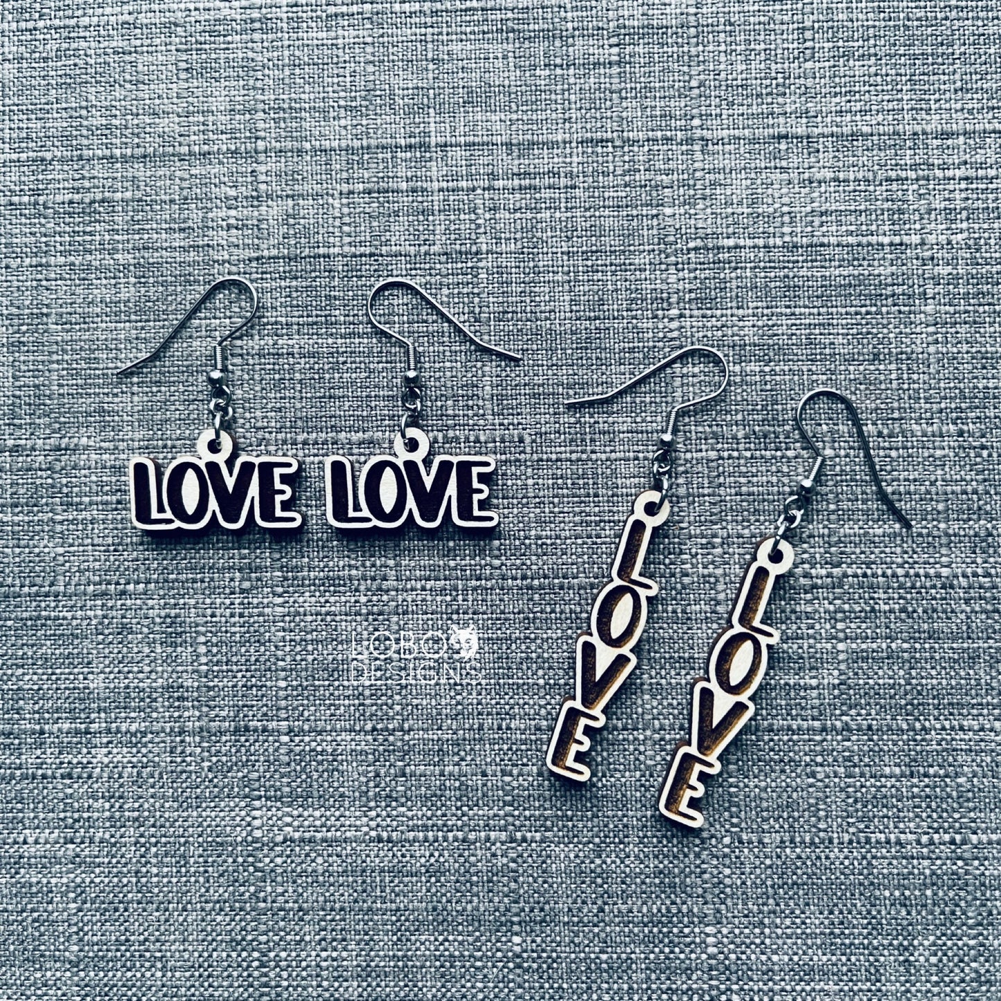 Digital Design Bundle — Love Earrings (two designs included)