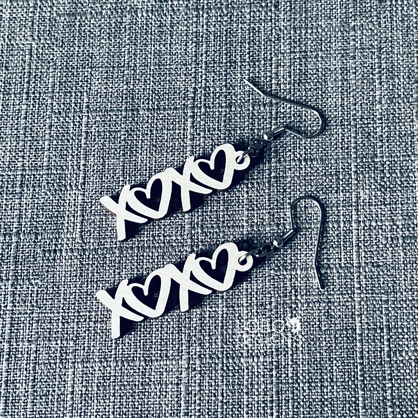 Digital Design Bundle — XOXO Earrings (two designs included)