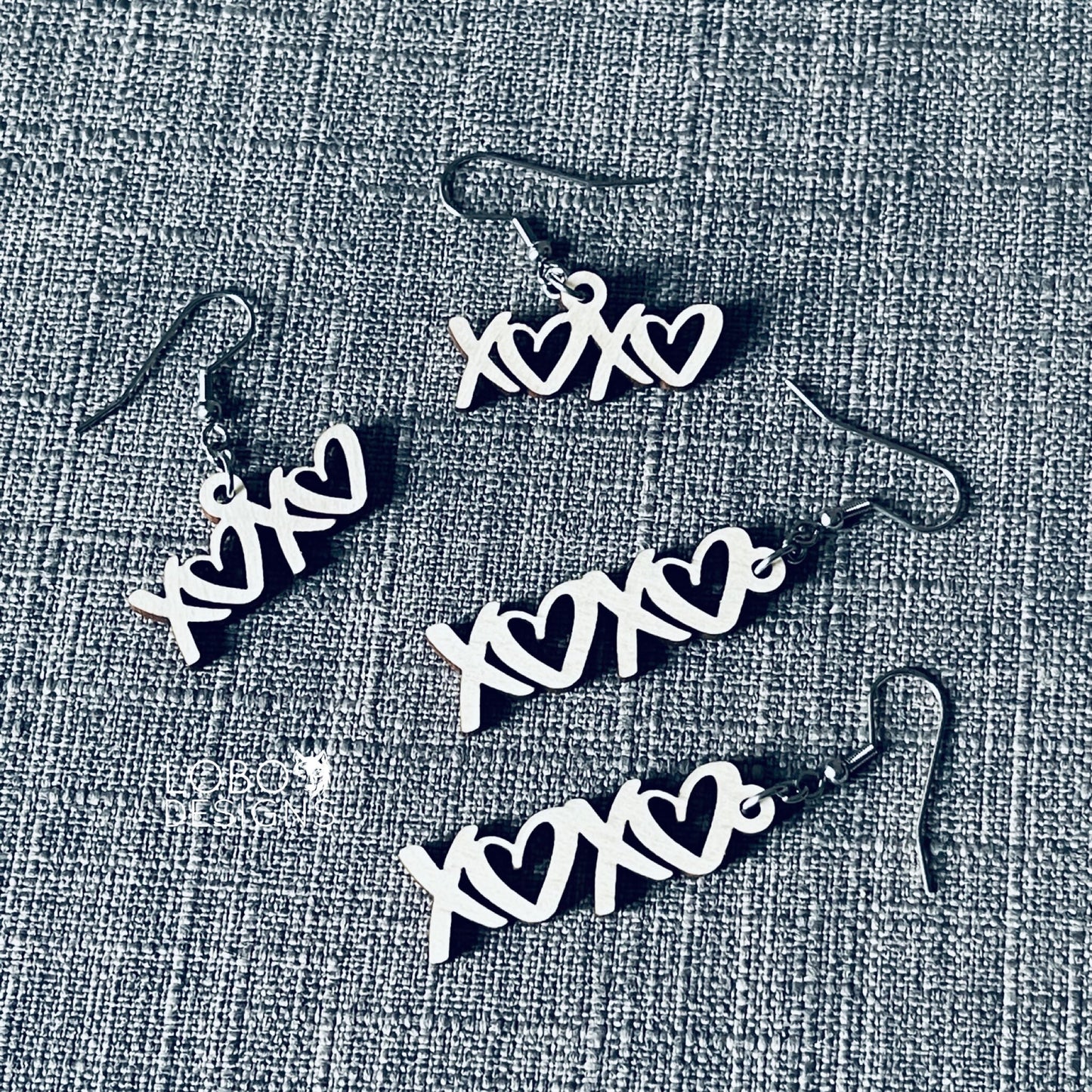 Digital Design Bundle — XOXO Earrings (two designs included)