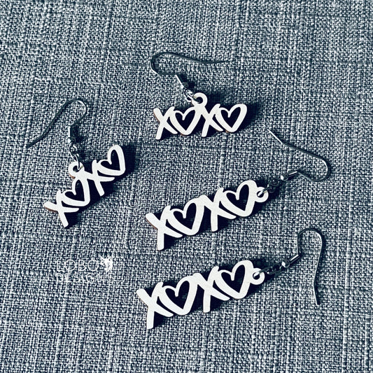 Digital Design Bundle — XOXO Earrings (two designs included)