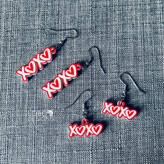 Digital Design Bundle — XOXO Earrings (two designs included)