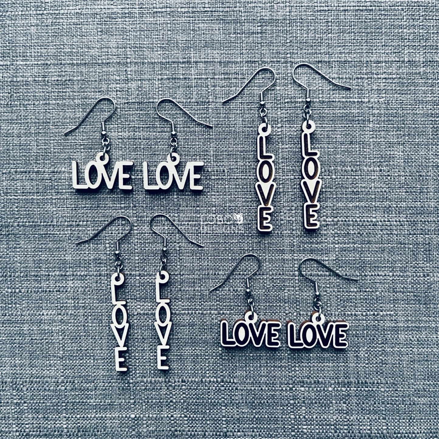 Digital Design Bundle — Love Earrings (two designs included)