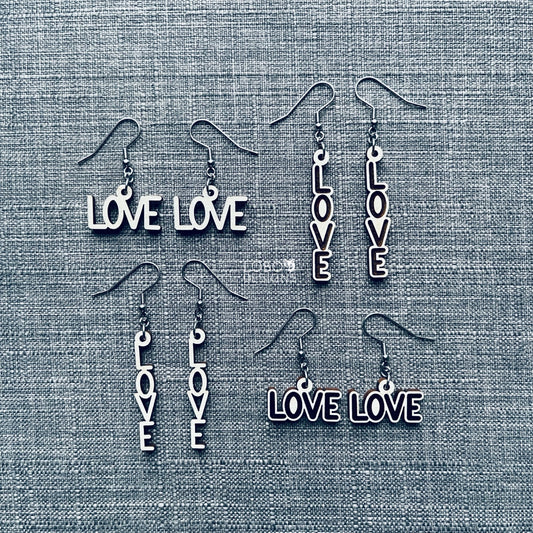 Digital Design Bundle — Love Earrings (two designs included)