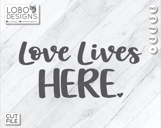 Digital Design — "Love Lives Here" w/ Mini Shiplap Backboards and Frames