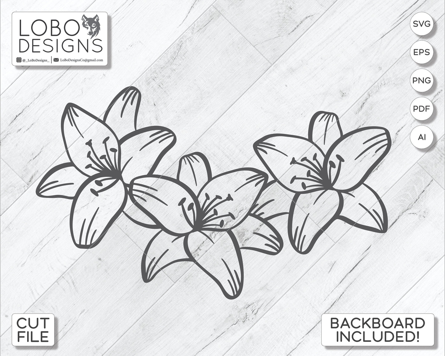 Digital Design — Lilies for Round Sign