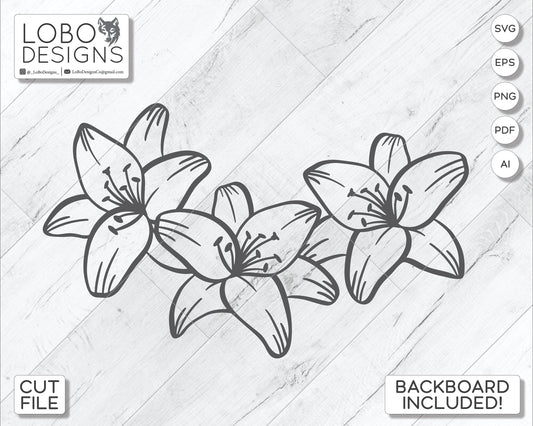 Digital Design — Lilies for Round Sign