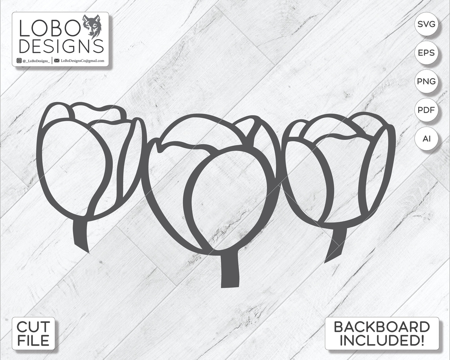 Digital Design — Tulips for Round Sign