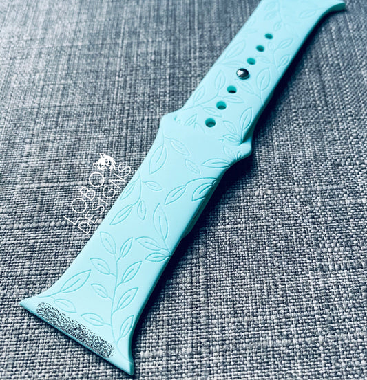 Digital Design — Single-Line Leaves Watch Band Pattern