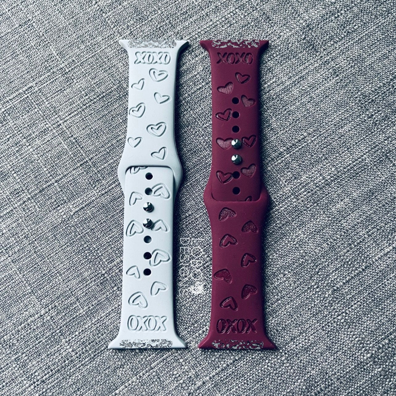 Digital Design Bundle — XOXO Watch Band Patterns (two designs included)