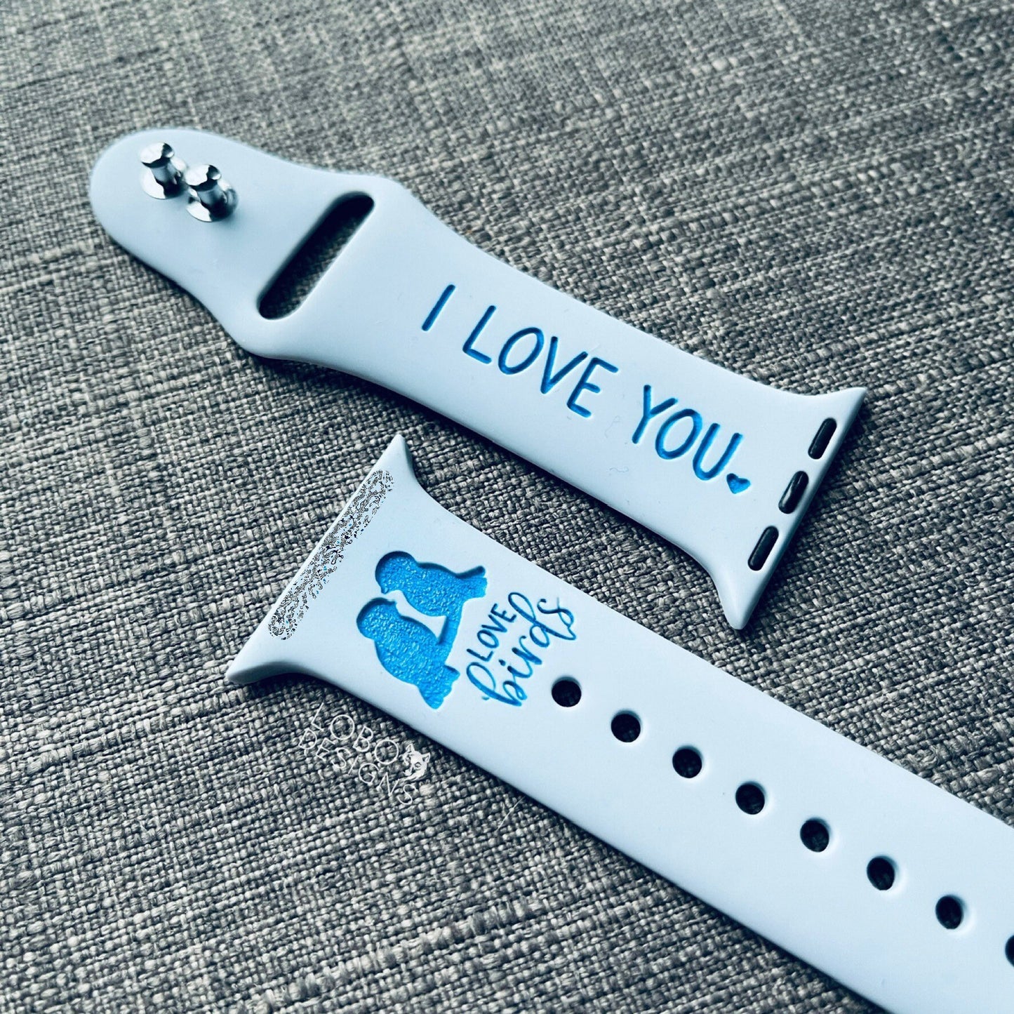 Digital Design — Love Birds / I Love You Watch Band Pattern