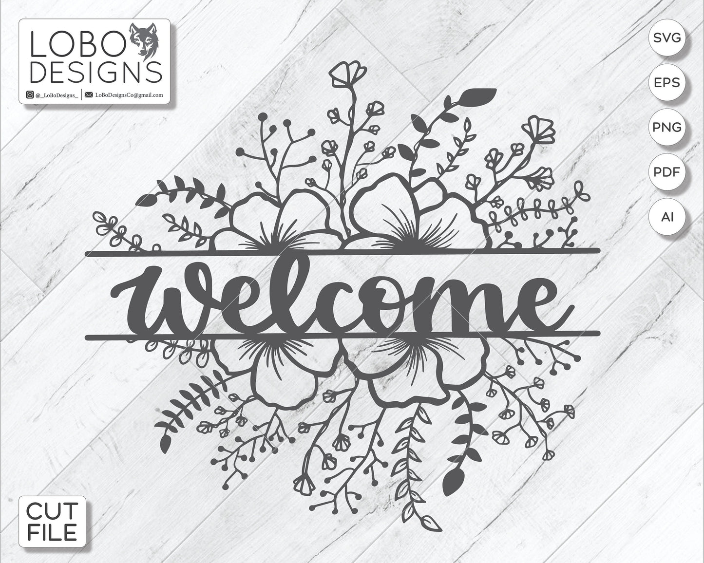 Digital Design — Split Floral Welcome