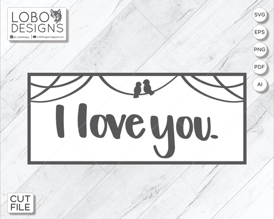 Digital Design — Love Birds with "I Love You"