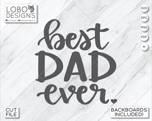 Digital Design — "Best Dad Ever" w/ Mini Shiplap Backboards and Frames